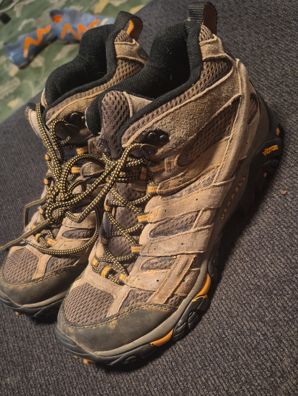 Merrell Brown Lace-Up Women's Hiking Boots with Black Accents
